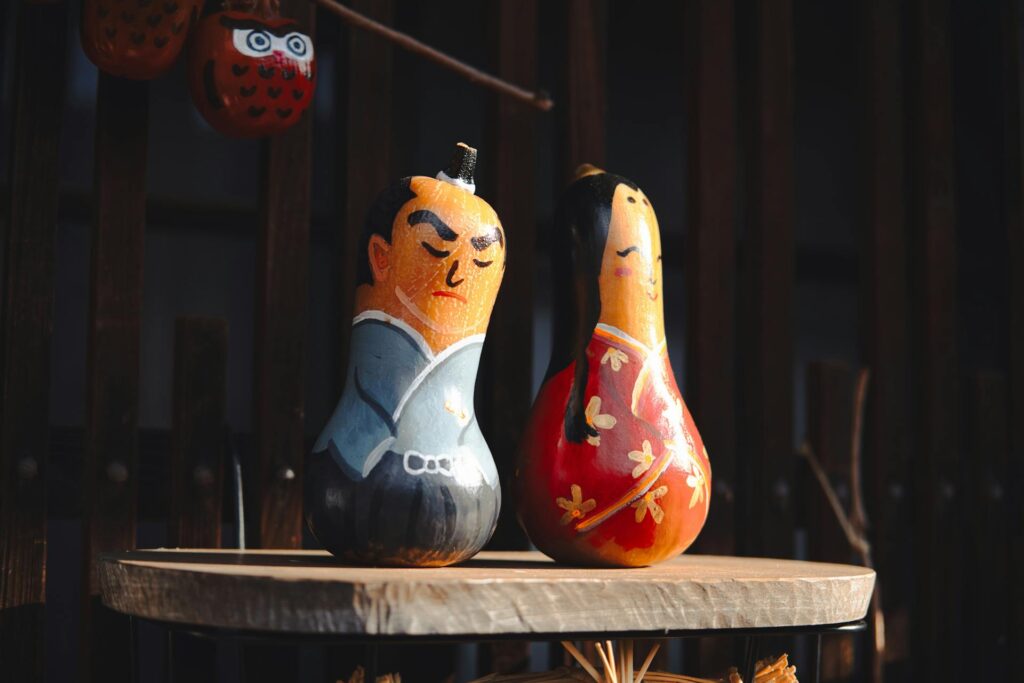 Poupées en courges peintes - Japon